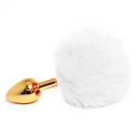 Пробка с белым хвостиком кролика Gold S, Ø 2,5 см