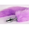 Металлическая пробка с сиреневым хвостиком M, 45 см, Ø 3,2 см