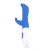Голубой G-вибратор с клиторальным стимулятором, 17,5 см, Ø 3,1 см