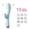 Вибратор c 10 режимами вибрации голубой, 20 см, Ø 3 см