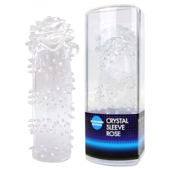 Насадка закрытая в форме розы CRYSTAL SLEEVE ROSE, 14,5 см, Ø 3,3