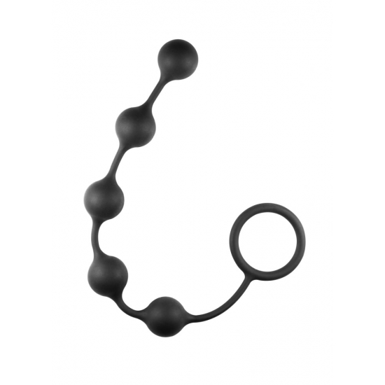 Черная анальная силиконовая цепочка Classic Anal Beads 31,5 см, Ø 2,3 см