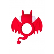 Эрекционное виброкольцо Jos Cocky Devil красного цвета