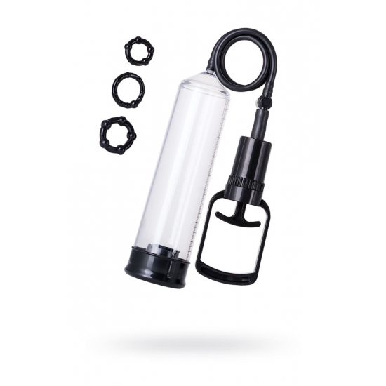 Вакуумная помпа с набором эрекционных колец, 23.5 см 