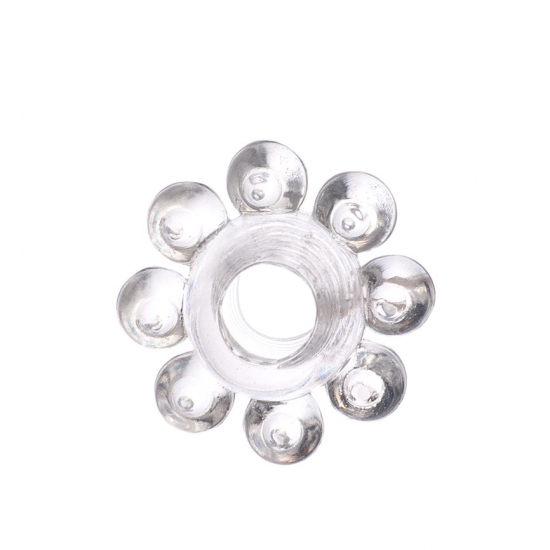 Тянущееся прозрачное кольцо с массажными шариками