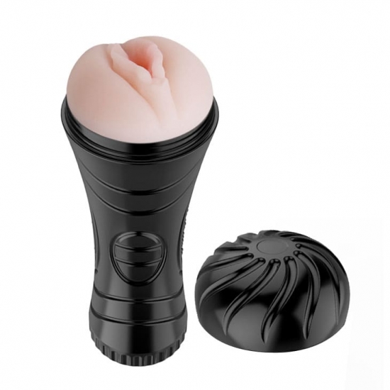Мастурбатор-вагина в колбе с 7 режимами вибрации Pink Butt
