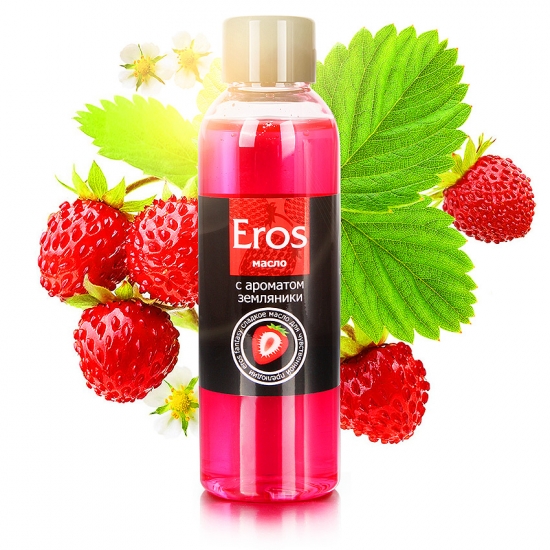 Массажное масло с ароматом земляники Eros Exotic 75 мл