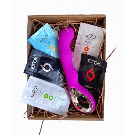 Подарочный набор с фиолетовым вибратором