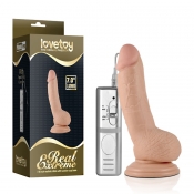 Вибратор с мошонкой Real Extreme телесный 18 см, Ø 3,5 см