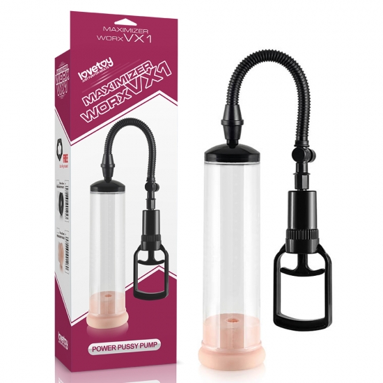 Вакуумная помпа для пениса Maximizer worx VX1 с мягкой насадкой, 20 см, Ø 6,3 см