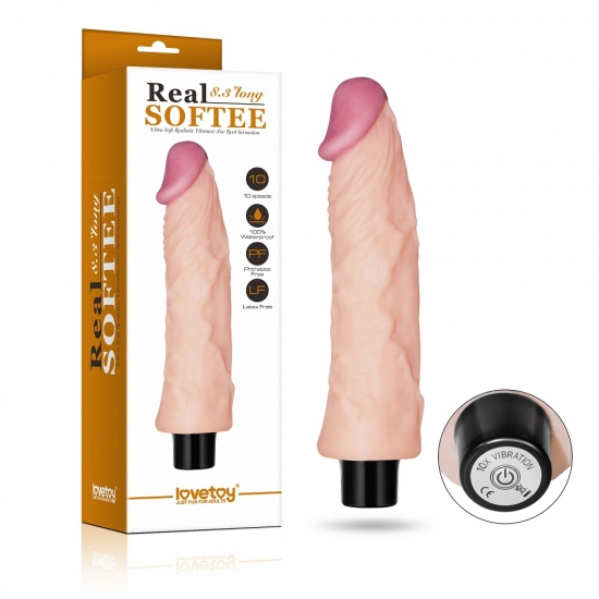 Реалистичный вибратор Real Softee 20,3 см, Ø 4,3 см