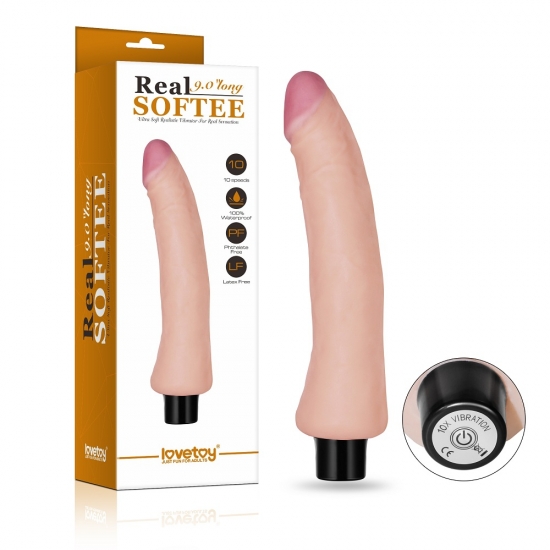 Реалистичный вибратор Real Softee 22,9 см, Ø 4 см