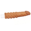 Насадка на пенис удлиняющая Super-Realistic Penis Extension Sleeve мулат, 19 см, Ø 3 см