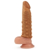 Насадка на пенис удлиняющая Super-Realistic Penis Extension Sleeve мулат, 19 см, Ø 3 см
