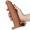 Удлиняющая насадка с вибрацией мулат Super-Realistic Penis плюс 5 см, 18,5 см, Ø 4 см
