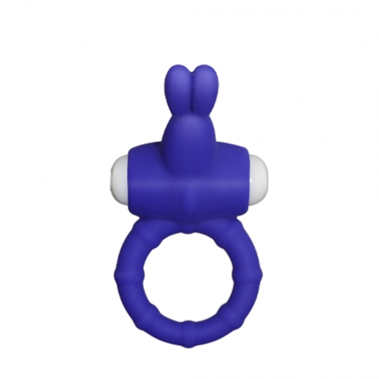 Синее виброкольцо Power Thrill Clit Cockring Ø 2,3 см