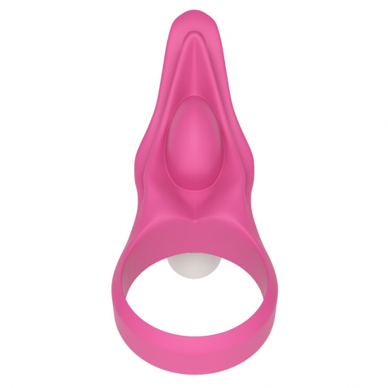 Виброкольцо Power Clit Silicone Cockring розовое
