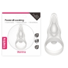 Виброкольцо Power Clit Silicone Cockring белое