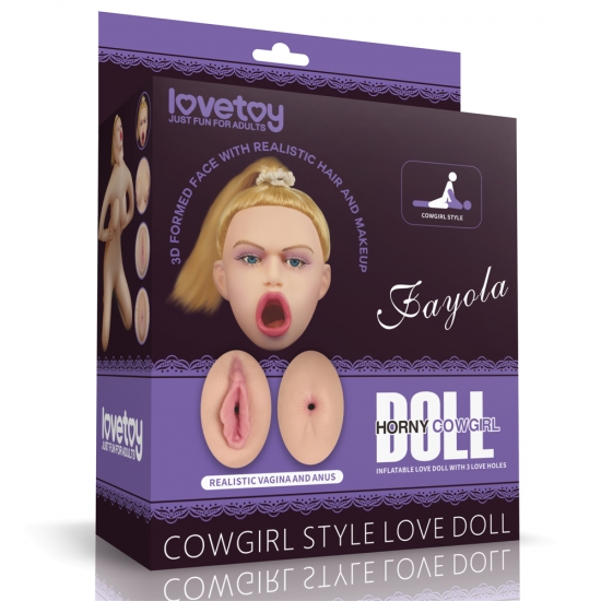 Кукла в позе наездницы с открытым ротиком и большой грудью Jayola Cowgirl
