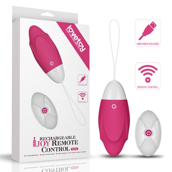 Перезаряжаемое розовое виброяйцо IJOY Wireless Remote Control Rechargeable Egg