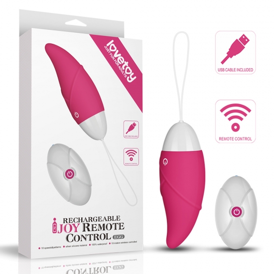 Перезаряжаемое розовое виброяйцо IJOY Wireless Rechargeable Egg