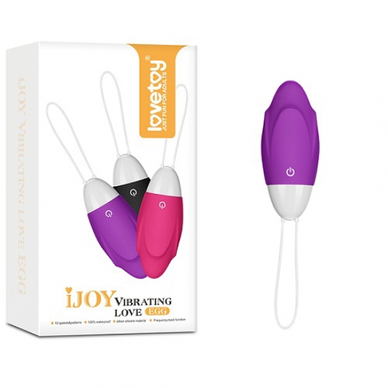 Пурпурное виброяйцо IJOY Vibrating Love Egg 8,1 см, Ø 3,4 см