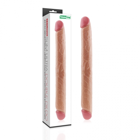 Двойной фаллоимитатор Realistic Slim Ultra Double Dildo 45 см, Ø 4,5 см