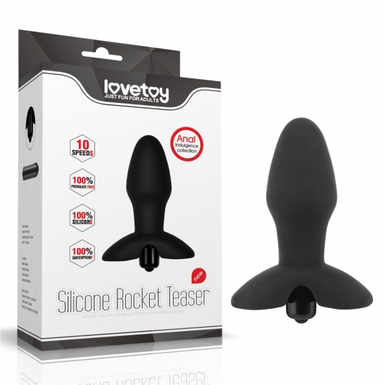 Анальная пробка с вибрацией Silicone Rocket Teaser, Ø 3,8 см