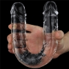 Двойной прозрачный фаллоимитатор Clear Double Dildo, 30 см, Ø 3,5 см