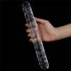 Двойной прозрачный фаллоимитатор Clear Double Dildo, 30 см, Ø 3,5 см