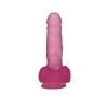Розовый фаллос Jelly Studs Crystal Dildo Medium 17 см, Ø 3,5 см