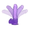 Фиолетовый фаллос Jelly Studs Crystal Dildo Medium 17 см, Ø 3,5 см