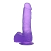 Фиолетовый фаллос Jelly Studs Crystal Dildo Medium 17 см, Ø 3,5 см