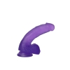 Фиолетовый фаллос Jelly Studs Crystal Dildo Medium 17 см, Ø 3,5 см
