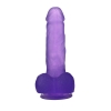 Фиолетовый фаллос Jelly Studs Crystal Dildo Medium 17 см, Ø 3,5 см