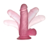 Розовый фаллос Jelly Studs Crystal Dildo Small 15,5 см, Ø 3,5 см