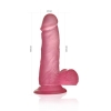 Розовый фаллос Jelly Studs Crystal Dildo Small 15,5 см, Ø 3,5 см