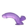 Фиолетовый фаллос Jelly Studs Crystal Dildo Small 15,5 см, Ø 3,5 см