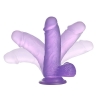 Фиолетовый фаллос Jelly Studs Crystal Dildo Small 15,5 см, Ø 3,5 см