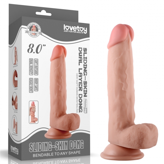 Большой реалистичный фаллос на присоске Skinlike Soft Cock 21 см, Ø 4,3 см