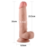 Большой реалистичный фаллос на присоске Skinlike Soft Cock 21 см, Ø 4,3 см