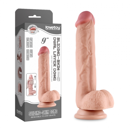 Большой реалистичный фаллос на присоске Skinlike Soft Cock 24 см, Ø 4,5 см