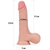 Реалистичный фаллоимитатор из киберкожи Skin Dual Layer Dong,  22 см, Ø 4,5 см