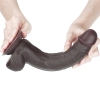 Большой реалистичный фаллос на присоске Sliding Skin Cock, черный, 24 см, Ø 4,5 см