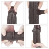 Большой реалистичный фаллос на присоске Sliding Skin Cock, черный, 24 см, Ø 4,5 см