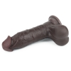 Реалистичный фаллос на присоске Sliding Skin Cock, черный, 19,5 см, Ø 4,5 см