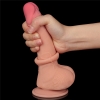 Реалистичный фаллос на присоске Sliding Skin Dual Layer Dong, 19,5 см, Ø 3,5 см
