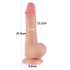 Реалистичный фаллос на присоске Sliding Skin Dual Layer Dong, 19,5 см, Ø 3,6 см
