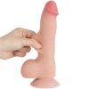 Реалистичный фаллос на присоске Sliding Skin Dual Layer Dong, 20 см, Ø 3,9 см