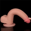 Реалистичный фаллос на присоске Sliding Skin Dual Layer Dong, 22 см, Ø 3,7 см